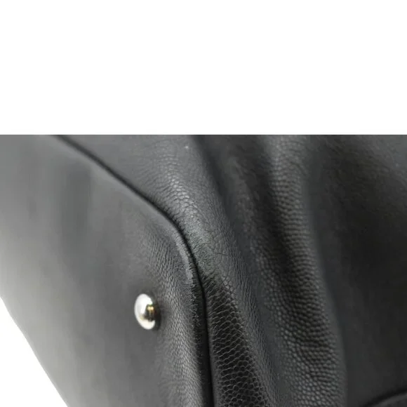 CHANEL  Coco Eyelets Large Leather Shopping Tote Shoulder Black - Picture 7 of 16